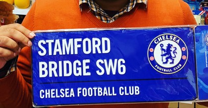 chelsea football team street sign