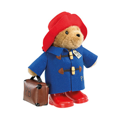 paddington bear in boots and suitcase